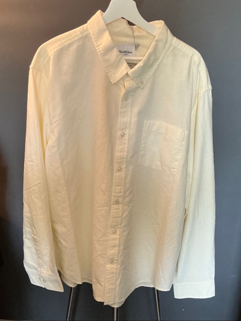 Butter Yellow Men's Button-Down Shirt